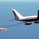 A single 880 was flown by the US Navy, where it was known as the UC-880. It was used for Tomahawk cruise missile testing and practicing refueling procedures. It is shown here refueling a Grumman F-14D Super Tomcatduring a test flight in 1992. (US Navy)